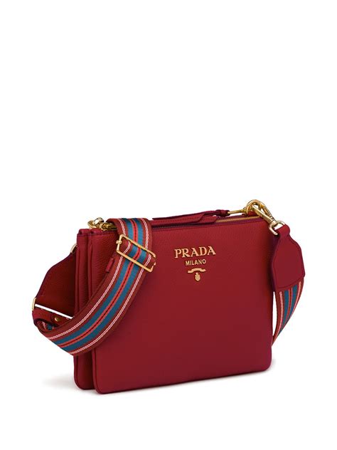 Prada Nappa Calf Leather Shoulder Bag in Blue 